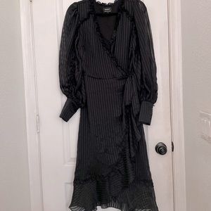 Bardot mid calf wrap dress